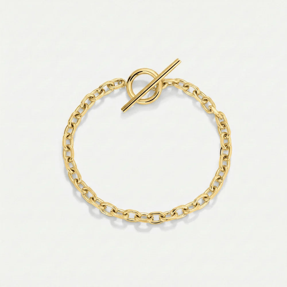 Cuban Bracelet with T-Bar Clasp