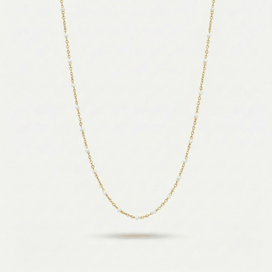 White Bead Choker