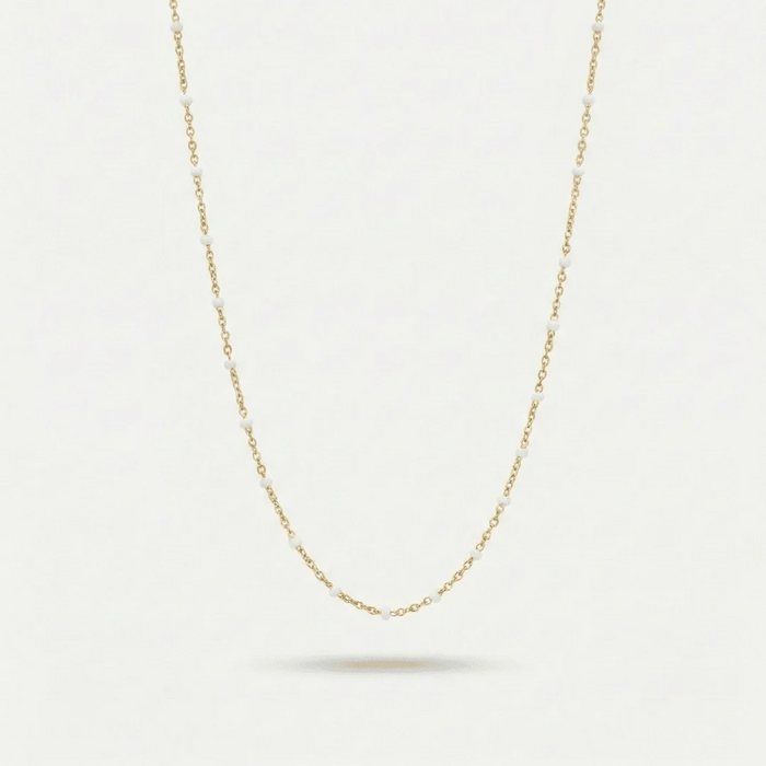 White Bead Choker