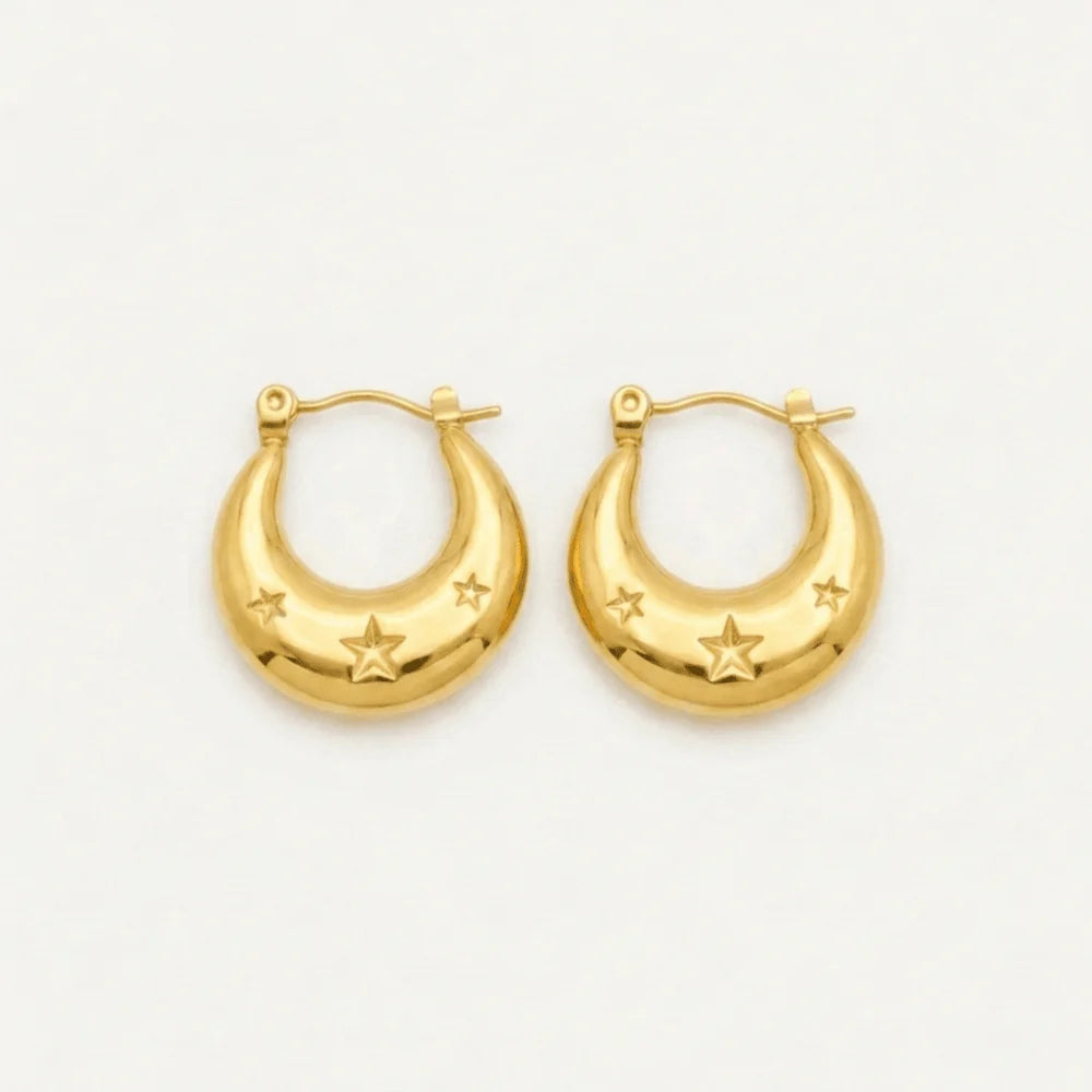 Moon and Star Hoops