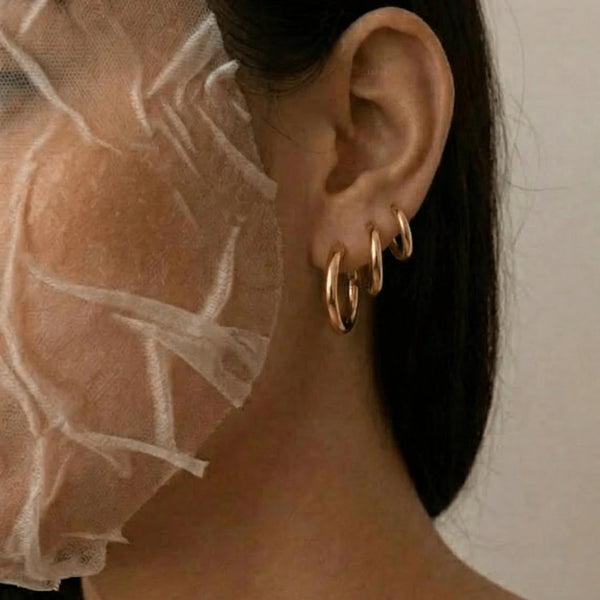 Triple Hoop Set