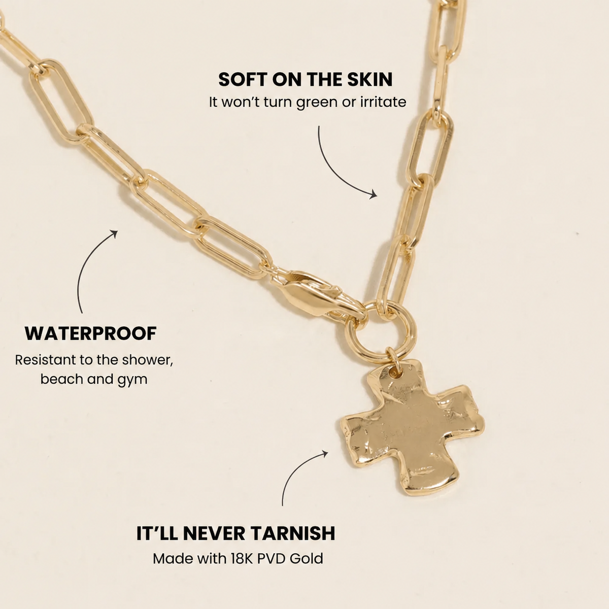 Chunky Cross Necklace