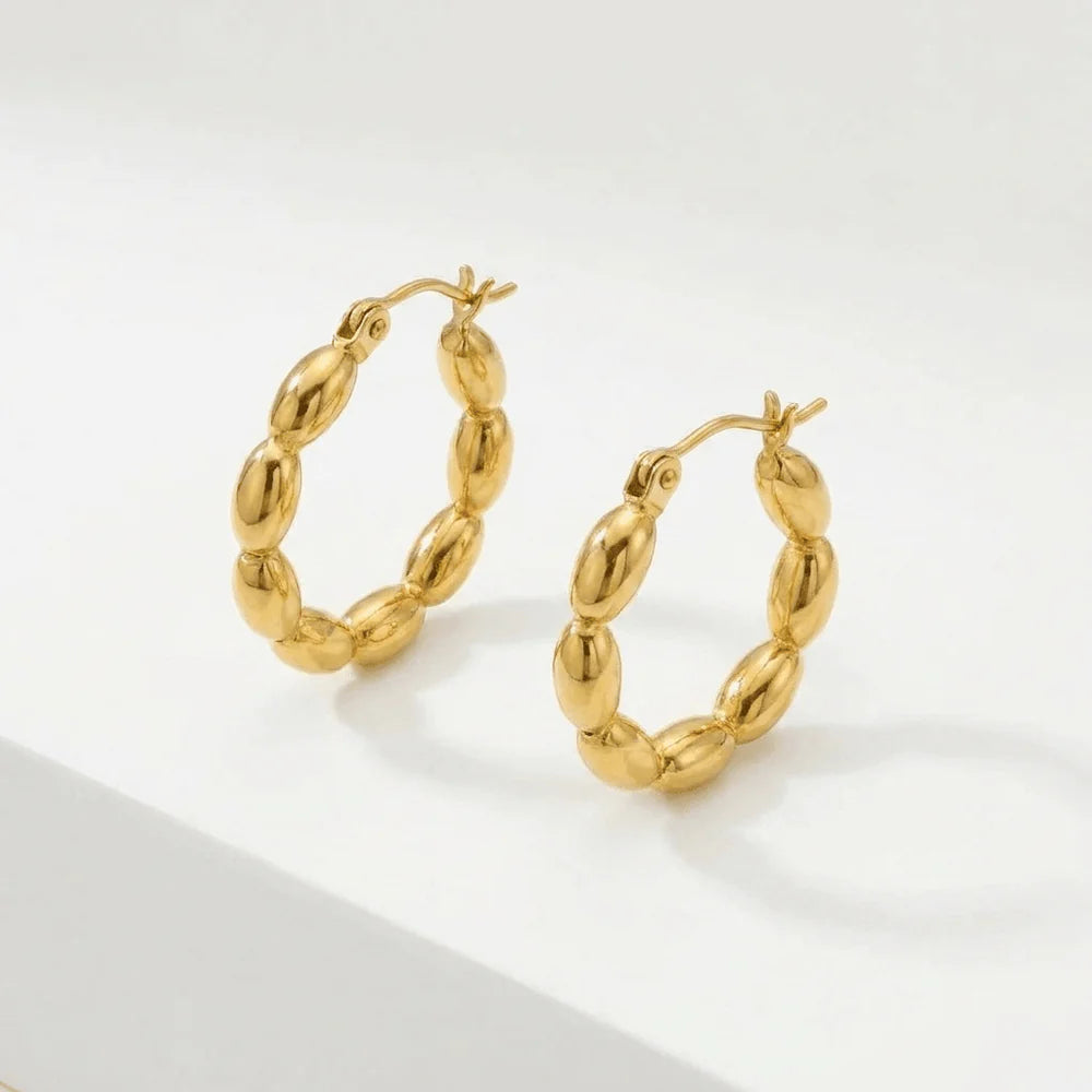 Beaded Hoops