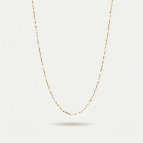 White Bead Choker