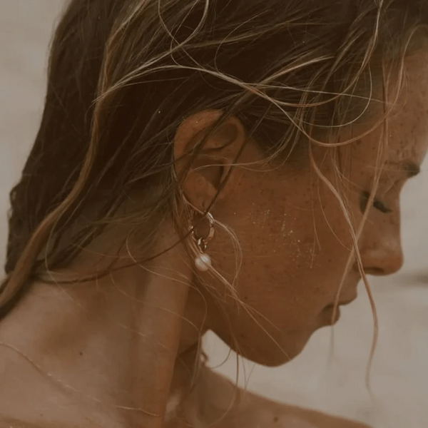 Bella Pearl Hoops